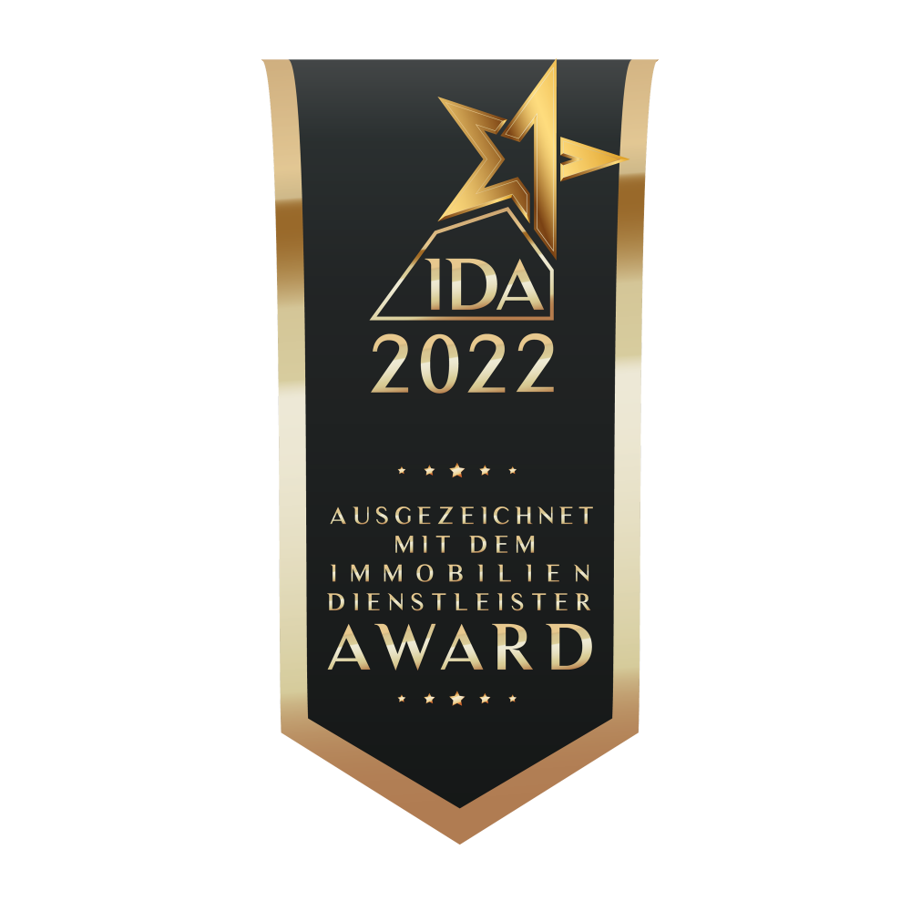 IDA Wimpel - Canaletto Immobilien ist mit dem Immobilien Dienstleister Award 2022 ausgezeichnet